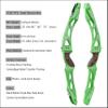 ILF Recurve Bow 66/68/70 Inch Takedown Bow for Adult Youth 18-44lbs,Takedown Recurve for Athletic Competition,ILF Bow Riser& Limbs,Right Handed (Green, 66inch-22lbs) view 2