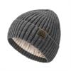 Zando Dark Grey Satin Lining Beanie for Women & Men - Warm Winter Hats, Silky Lined Thick Knit Fashionable Beanies for Skiing Travel Daily Wear,Slouchy Skull Sleep Cancer Caps One Size view 1