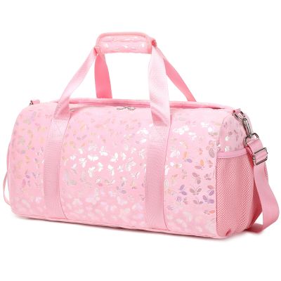 Dance Bag for Girls Soft Fluffy Ballet Bag Sports Gym Bag Travel Duffel Bag for Girls Water Resistant Overnight Sleepover Bags with Shoes Compartment