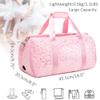 Dance Bag for Girls Soft Fluffy Ballet Bag Sports Gym Bag Travel Duffel Bag for Girls Water Resistant Overnight Sleepover Bags with Shoes Compartment view 2
