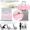 Dance Bag for Girls Soft Fluffy Ballet Bag Sports Gym Bag Travel Duffel Bag for Girls Water Resistant Overnight Sleepover Bags with Shoes Compartment view 4