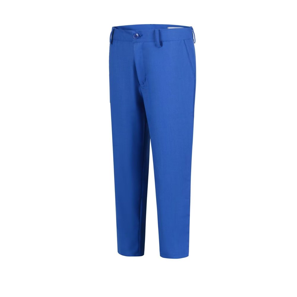 ROZU Boys Dress Pants Flat Front Teen Boys Pants Formal Slim Fit School Uniform Pants for Boys Straight Slacks Trousers Boys Suit Pants Deep Royal Blue Size 20