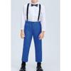 ROZU Boys Dress Pants Flat Front Teen Boys Pants Formal Slim Fit School Uniform Pants for Boys Straight Slacks Trousers Boys Suit Pants Deep Royal Blue Size 20 view 4