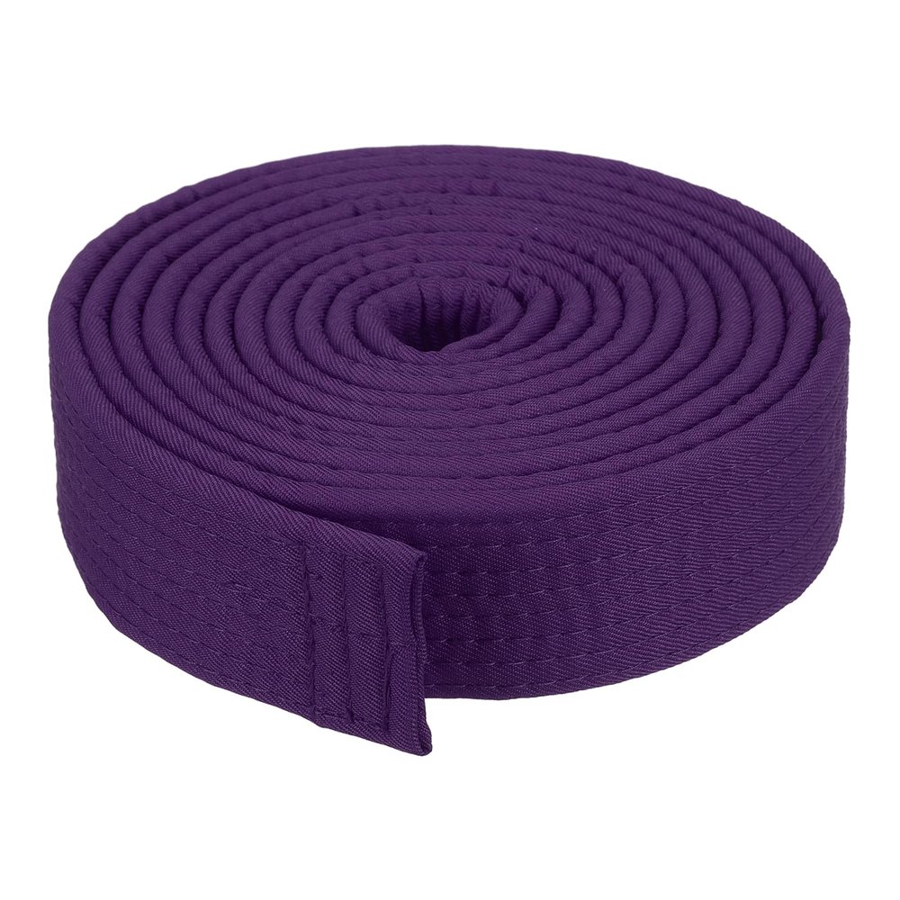 PATIKIL Taekwondo Colored Ranking Belt 1.6" x9.8Ft 3 m, Polyester Martial Arts Judo Karate Belt for Coach Teaching Practice, Purple