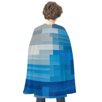 BVNMT Blue Gray Artistic Tone Painting Printed Cape Unisex Adult Costume - One Size Fits Most (1 Count) - Ideal for Cosplay, Parties, And More