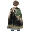 A Mother And A Cub Bears Printed Cape Unisex Adult Costume - One Size Fits Most (1 Count) - Ideal for Cosplay, Parties, And More view 1