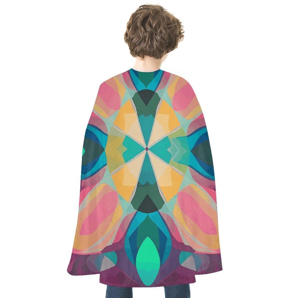 BVNMT Abstract Pattern Printed Cape Unisex Adult Costume - One Size Fits Most (1 Count) - Ideal for Cosplay, Parties, And More
