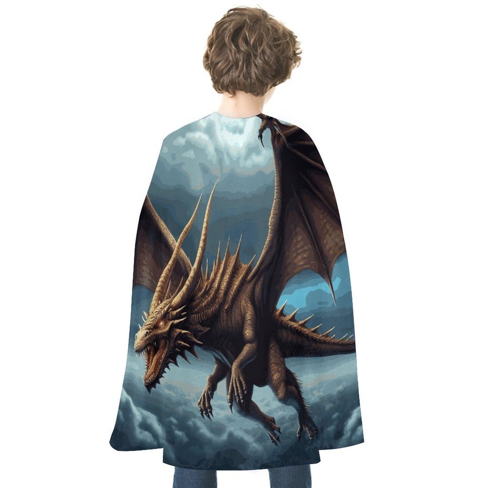 BVNMT Flying Dragon Printed Cape Unisex Adult Costume - One Size Fits Most (1 Count) - Ideal for Cosplay, Parties, And More