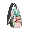 Dwrepo Sling Bag for Women Men Crossbody Bag Lovely succulent plants Chest Bag Hiking Daypack Fanny Pack Sling Backpack view 2
