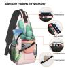 Dwrepo Sling Bag for Women Men Crossbody Bag Lovely succulent plants Chest Bag Hiking Daypack Fanny Pack Sling Backpack view 4