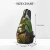 Dwrepo Sling Bag for Women Men Crossbody Bag Peace Frog Tree Chest Bag Hiking Daypack Fanny Pack Sling Backpack view 3