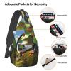Dwrepo Sling Bag for Women Men Crossbody Bag Peace Frog Tree Chest Bag Hiking Daypack Fanny Pack Sling Backpack view 4