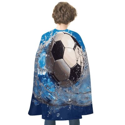 BVNMT Soccer Ball Water Printed Cape Unisex Adult Costume - One Size Fits Most (1 Count) - Ideal for Cosplay, Parties, And More
