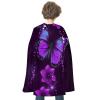 BVNMT Purple Butterfly Printed Cape Unisex Adult Costume - One Size Fits Most (1 Count) - Ideal for Cosplay, Parties, And More view 1