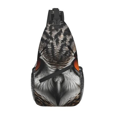 Dwrepo Sling Bag for Women Men Crossbody Bag Owl Eyes Chest Bag Hiking Daypack Fanny Pack Sling Backpack