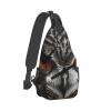 Dwrepo Sling Bag for Women Men Crossbody Bag Owl Eyes Chest Bag Hiking Daypack Fanny Pack Sling Backpack view 2