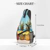 Dwrepo Sling Bag for Women Men Crossbody Bag Yellow Geometric Pineapple Chest Bag Hiking Daypack Fanny Pack Sling Backpack view 3