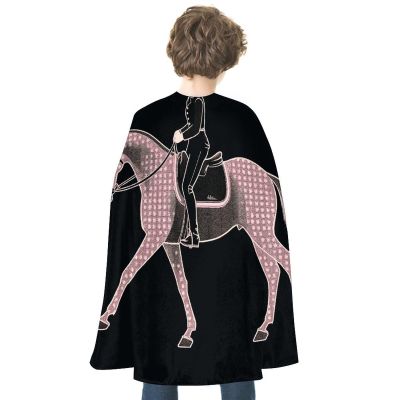 BVNMT Dressage Dressage Rider Horse Printed Cape Unisex Adult Costume - One Size Fits Most (1 Count) - Ideal for Cosplay, Parties, And More