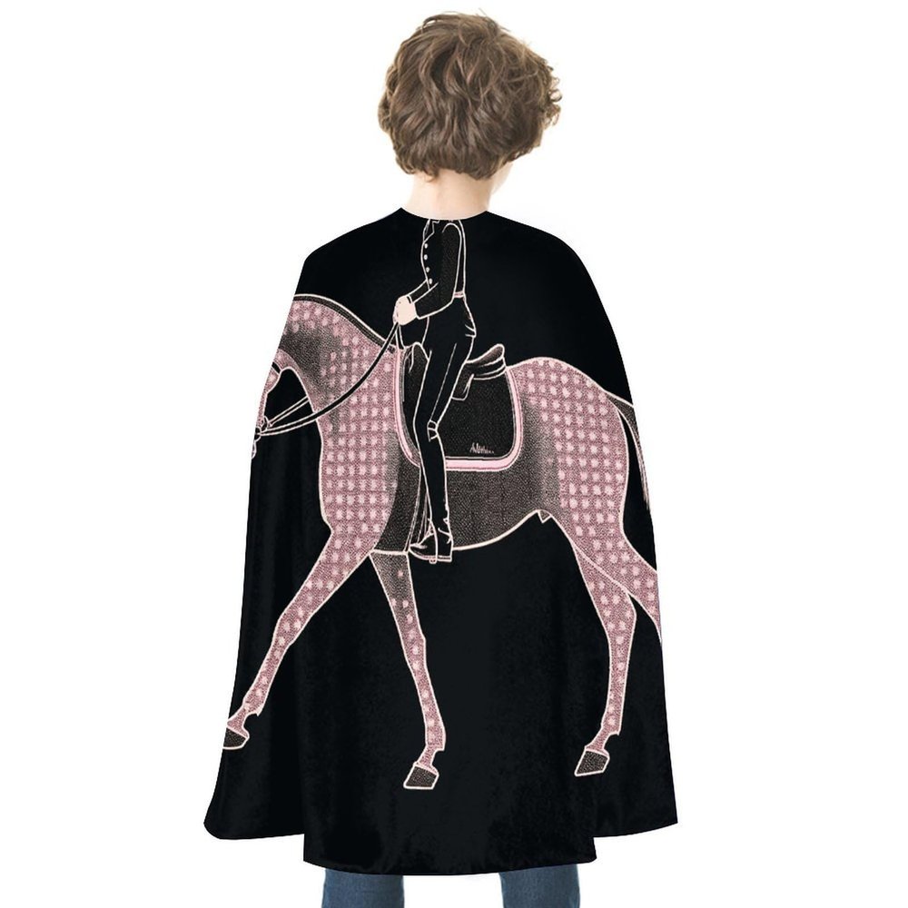 BVNMT Dressage Dressage Rider Horse Printed Cape Unisex Adult Costume - One Size Fits Most (1 Count) - Ideal for Cosplay, Parties, And More