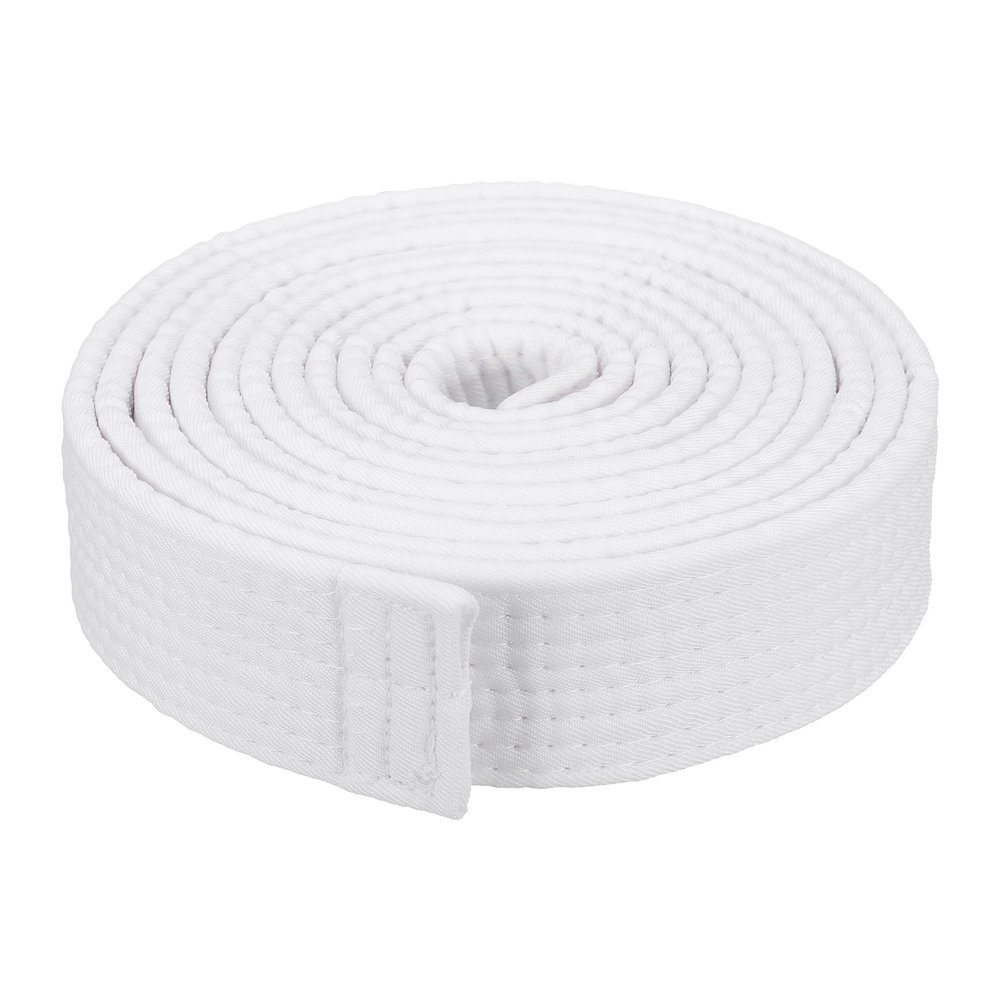 PATIKIL Taekwondo Colored Ranking Belt 1.6" x9.8Ft 3 m, Polyester Martial Arts Judo Karate Belt for Coach Teaching Practice, White