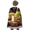 BVNMT White Wine Cheese Cake Grapes Printed Cape Unisex Adult Costume - One Size Fits Most (1 Count) - Ideal for Cosplay, Parties, And More view 1