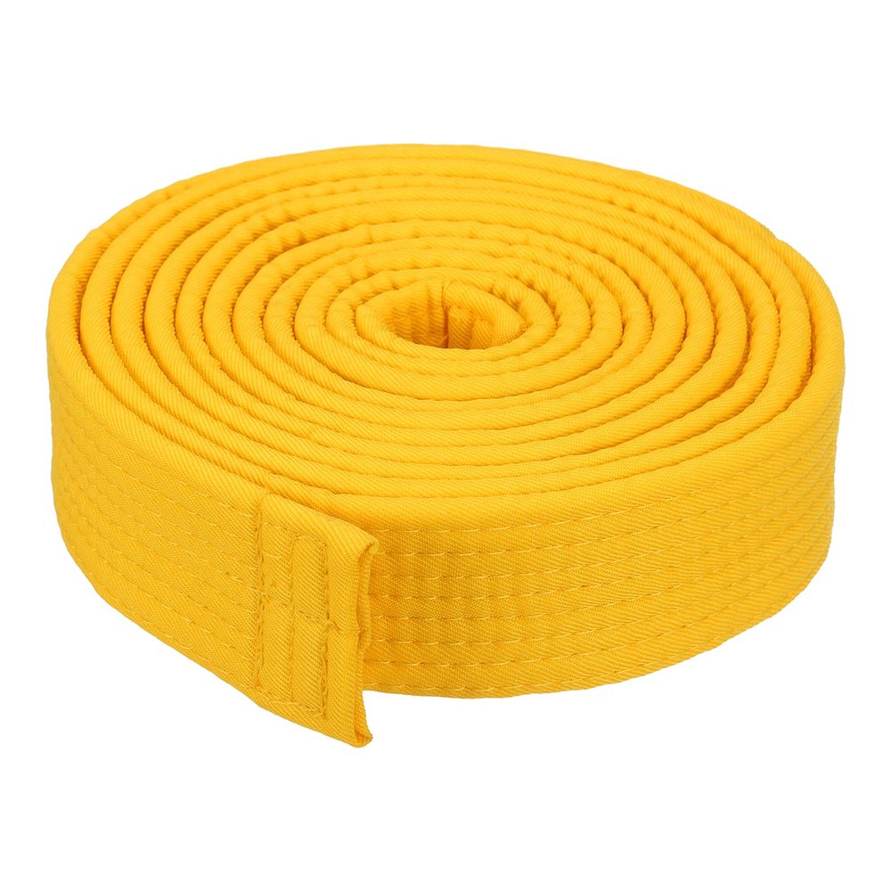 PATIKIL Taekwondo Colored Ranking Belt 1.6" x9.8Ft 3 m, Polyester Martial Arts Judo Karate Belt for Coach Teaching Practice, Yellow