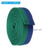 PATIKIL Taekwondo Colored Ranking Belt 1.6" x9.8Ft 3 m, Polyester Martial Arts Judo Karate Belt for Coach Teaching Practice, Green&Blue view 2