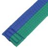 PATIKIL Taekwondo Colored Ranking Belt 1.6" x9.8Ft 3 m, Polyester Martial Arts Judo Karate Belt for Coach Teaching Practice, Green&Blue view 4