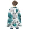 BVNMT Teal Grey And White Floral Printed Cape Unisex Adult Costume - One Size Fits Most (1 Count) - Ideal for Cosplay, Parties, And More view 1