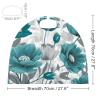 BVNMT Teal Grey And White Floral Printed Cape Unisex Adult Costume - One Size Fits Most (1 Count) - Ideal for Cosplay, Parties, And More view 2