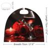 BVNMT Red Rose Wine Glass And Candle Printed Cape Unisex Adult Costume - One Size Fits Most (1 Count) - Ideal for Cosplay, Parties, And More view 2