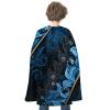 Blue And Black Pattern Printed Cape Unisex Adult Costume - One Size Fits Most (1 Count) - Ideal for Cosplay, Parties, And More view 1