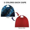Blue And Black Pattern Printed Cape Unisex Adult Costume - One Size Fits Most (1 Count) - Ideal for Cosplay, Parties, And More view 3