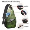 Dwrepo Sling Bag for Women Men Crossbody Bag Tropical Rainforest Chest Bag Hiking Daypack Fanny Pack Sling Backpack view 4