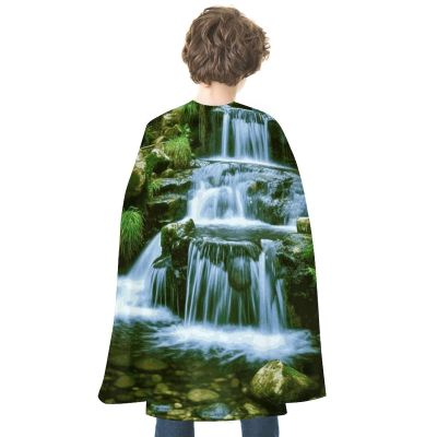 BVNMT Waterfall Flowing Down Printed Cape Unisex Adult Costume - One Size Fits Most (1 Count) - Ideal for Cosplay, Parties, And More