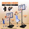 Yes4All Portable Basketball Hoop Outdoor, 3.8-10Ft Basketball Goal Adjustable for Kid/Teen/Adult Practicing Indoor & Outdoor view 2