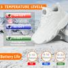 Heated Sneakers - Foot Warmer for Men & Women, Electric Heating Shoes with 4000mAh Battery, Anti-Slip Snow Trail Shoes 3 Heating Levels, Rechargeable Hiking Shoes Winter Outdoor Unisex (White, 6.5) view 2