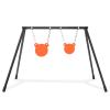 BlancoHabil Steel Target Stand and 3/8" Thick 6" & 8" AR500 Steel Targets for Shooting - Laser Cut - Neon Color view 1