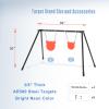 BlancoHabil Steel Target Stand and 3/8" Thick 6" & 8" AR500 Steel Targets for Shooting - Laser Cut - Neon Color view 2