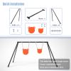 BlancoHabil Steel Target Stand and 3/8" Thick 6" & 8" AR500 Steel Targets for Shooting - Laser Cut - Neon Color view 4