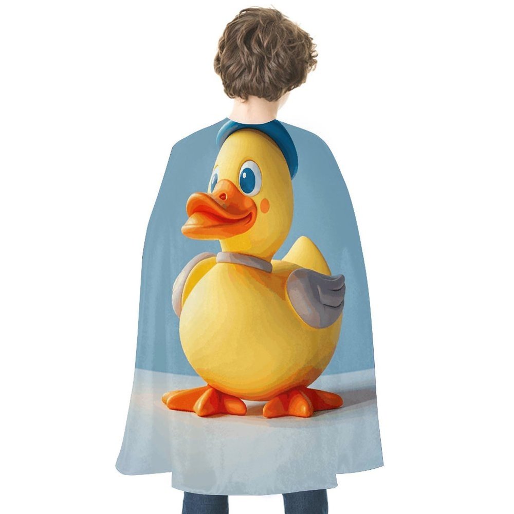 BVNMT Cute Diorama Duck Printed Cape Unisex Adult Costume - One Size Fits Most (1 Count) - Ideal for Cosplay, Parties, And More