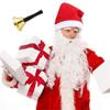 Festive Father Christmas Costume Accessories, 5 Pieces/Set Including Gloves & Hat & Adjustable Beard & Glasses & Bells view 2