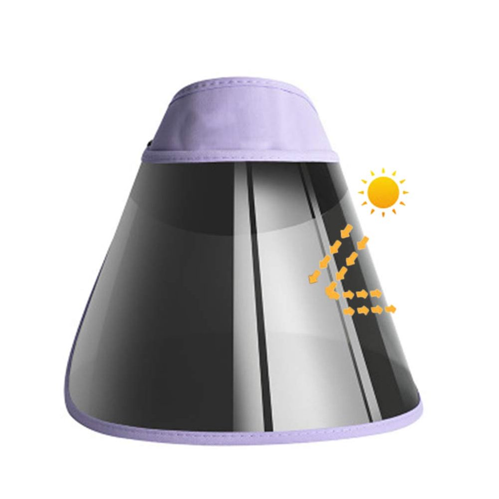 Adjustable Sun Cap 360 Rotation UV Protection Hat for Camping Hiking Tennis (Purple)