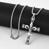 FFKAIVHSL Cross-Border European and American Skull Cross Necklace Tide Men and Women Street Personality Pendant Accessories Sweater Chain Manufacturers Wholesale view 3