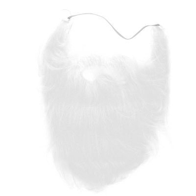 Horoper Fake Beard, White Party Fake Beard False Facial Beard Hair Plush Fake Mustache for Costume Halloween Festival Party Accessories