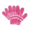Heat Trendz Girl's One Size Fits Most Stripe Butterfly Hat Gloves and Scarf Winter Set, Dark Pink view 3