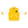 Creative Knitwear College Baby NCAA Officially Licensed Letterman Varsity Jacket - East Carolina Skull Logo - Gold - 0-3 Months view 1