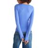 Aeropostale Seriously Soft Sculpt Square Neck Long Sleeve Top, Baja Blue, Small view 2
