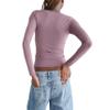 Aeropostale Seriously Soft Sculpt Square Neck Long Sleeve Top, Flint, Small view 2