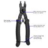 Bike Chain Tool and Bike Freewheel Removal Tool with Chain Whip and Bicycle Sprocket Removal Tools, Bicycle Chain Tool with Master Link Plier Chain Breaker and Chain Checker for Bike Chain Link Remova view 3